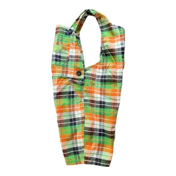Swiggies plaid overall embroidered alligator snaps/buttons Boys 18 Months - Picture 2 of 9